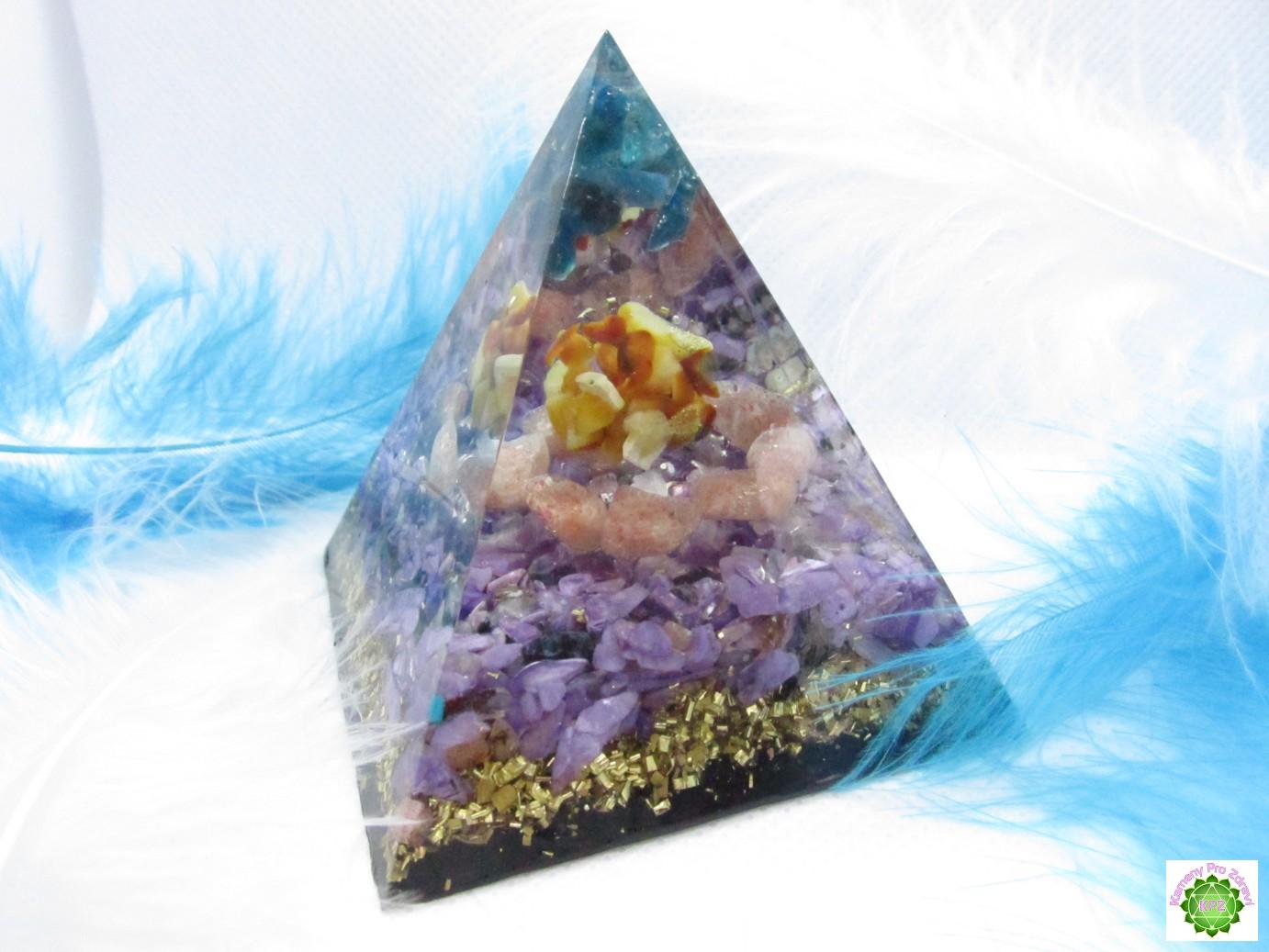 Pro uzdravující spánek & šťastný den, orgonit pyramida 