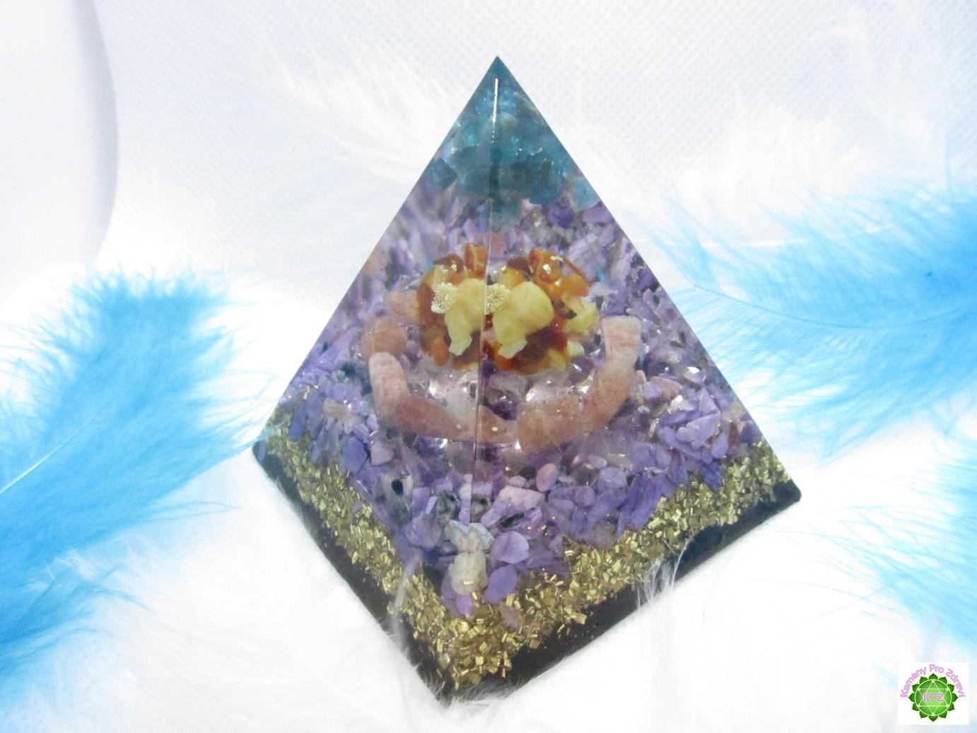 Pro uzdravující spánek & šťastný den, orgonit pyramida 