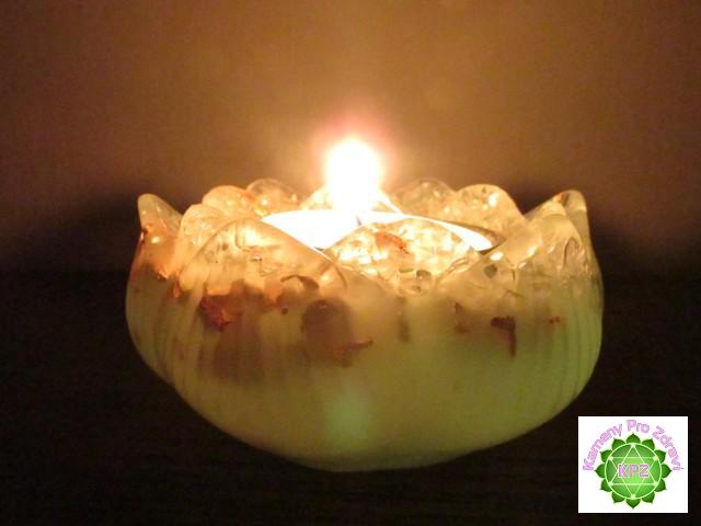 Světluška - Orgonit Lotosový květ - 3v1 svícen, stojan na vonné tyčinky 