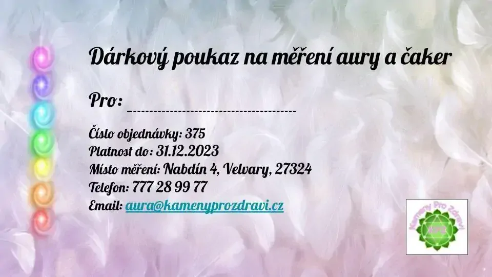 Měření + focení aury a čaker (120 minut) 