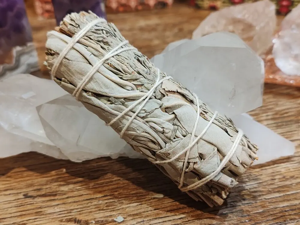 Modrá šalvěj & Bílá šalvěj vykuřovací svazek, 10cm