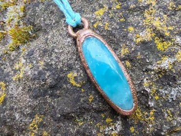 "Nekonečné Nebe" Amulet Hemimorfit galvanoplastika