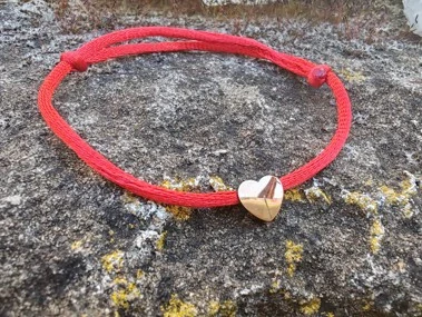 Ochranný Kabbalah náramek Srdce, rose gold ocel