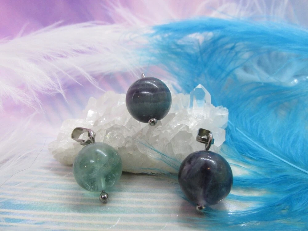 Přívěsek Fluorit duhový, 8mm