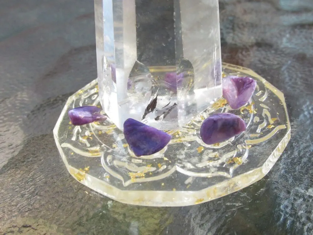 Podložka orgonitová pro krystalovou mřížku mini - Metatron - Merkaba