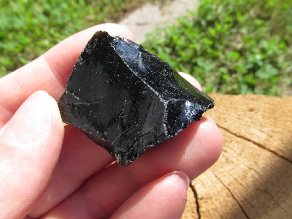 Surový Obsidián černý, 27gr