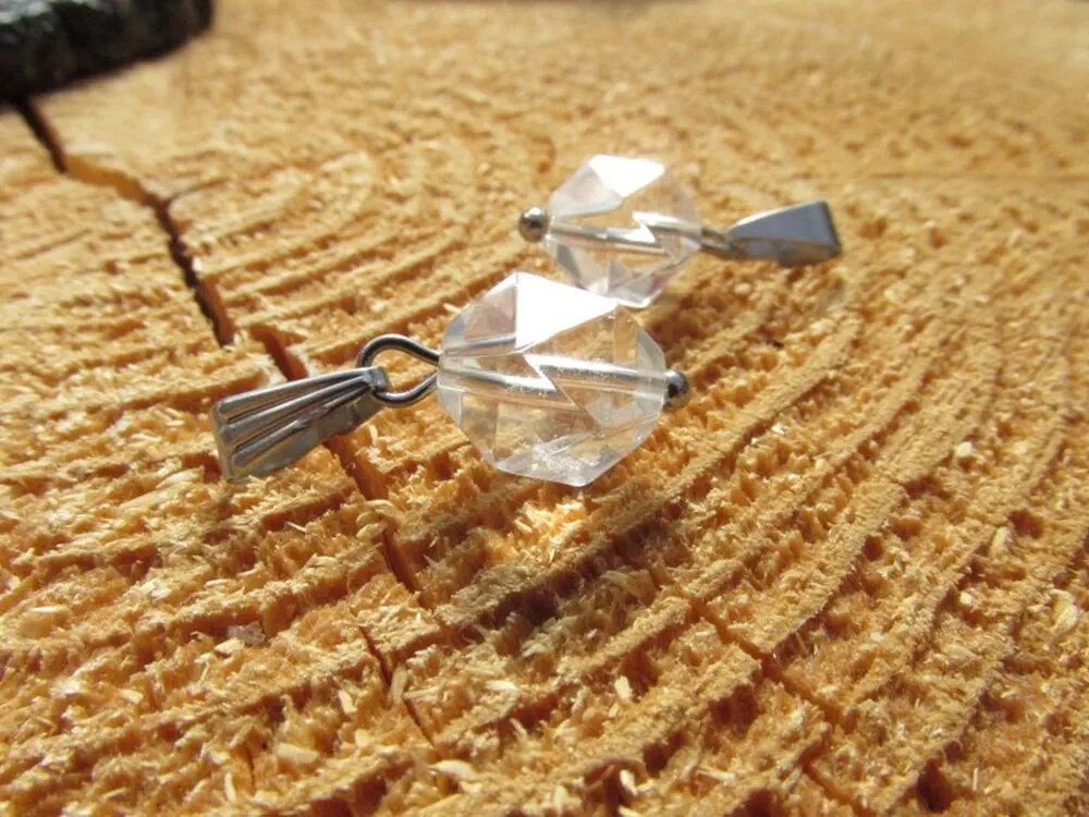 Křišťálový přívěsek - broušený, 10x8mm