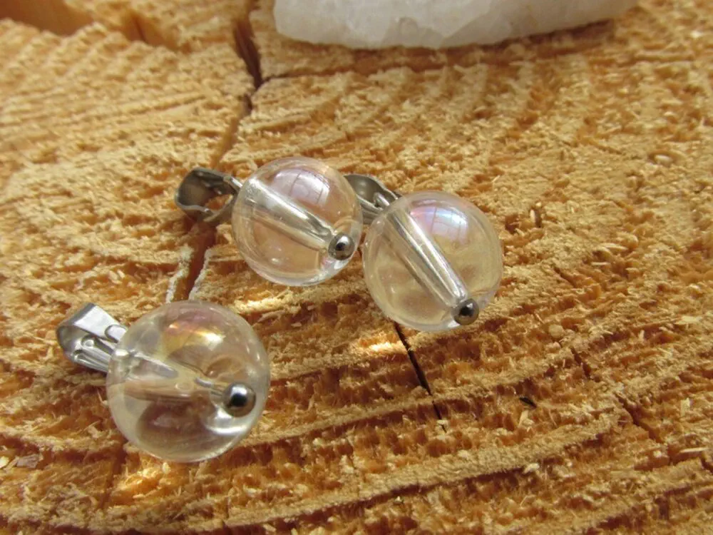 Andělská aura křišťál přívěsek - kulička hladká, 10mm