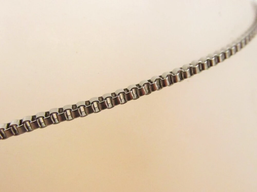 Řetízek nerez ocel - krychličky, 45+5cm