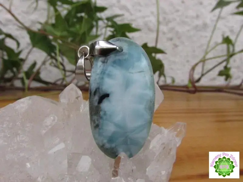 Přívěsek larimar  "Z radosti delfínů"#17