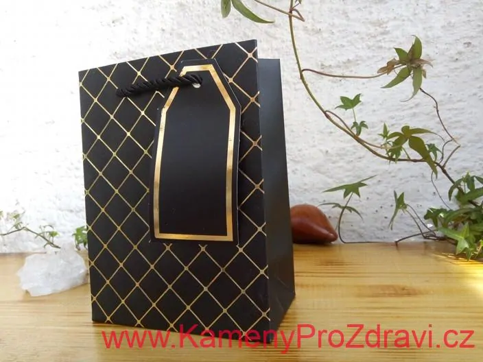 Dárková taška černá, 12 x 15 x 6,5cm