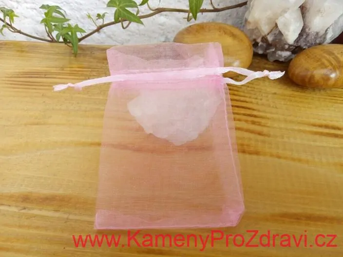 Dárkový sáček organzový, malý růžový