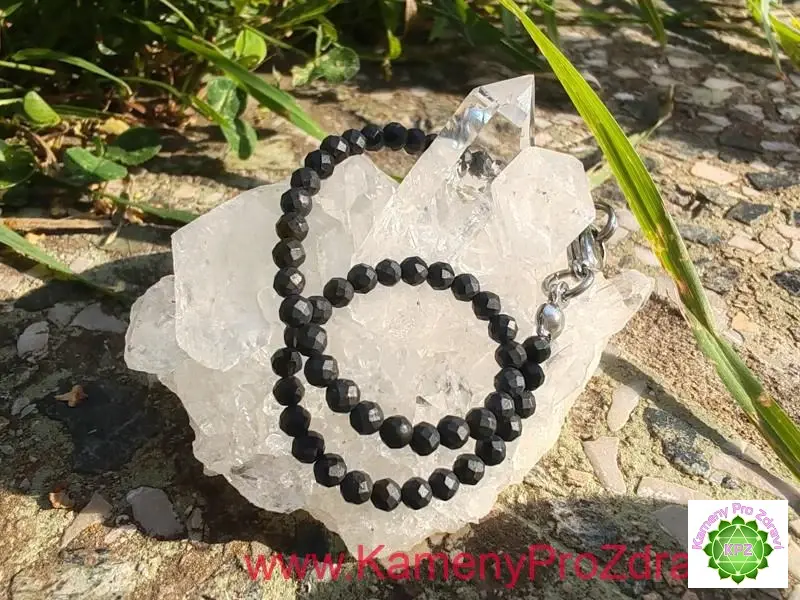 Dárek k nákupu nad 1.800,- Šungitový náramek, broušené kuličky 3mm, "Ochránce na každý den"