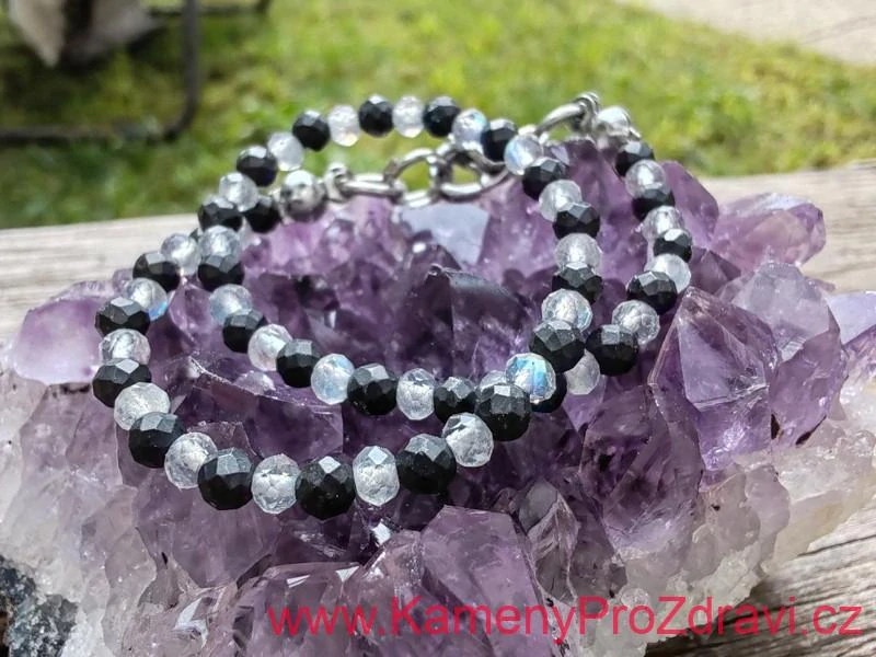 Náramek - Labradorit & Šungit  "Duši ochráním"