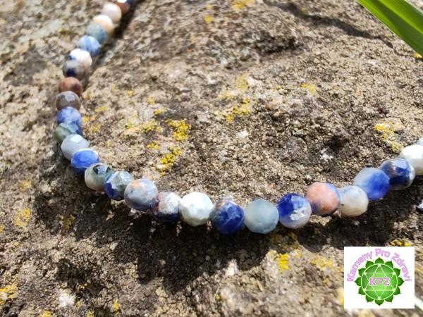 Dárek k nákupu nad 1.800,- "Maják intuice" - náhrdelník sodalit broušené kuličky, 3,2mm