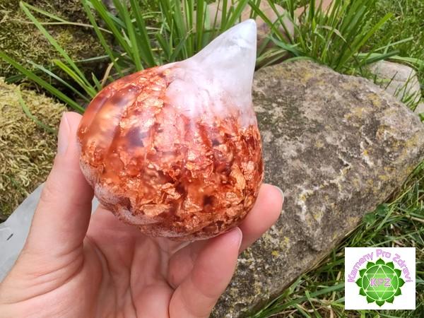 Dárek k nákupu nad 2.500,- "Křišťálový maják" - ochranný orgonit s křišťálem a vločkami mědi