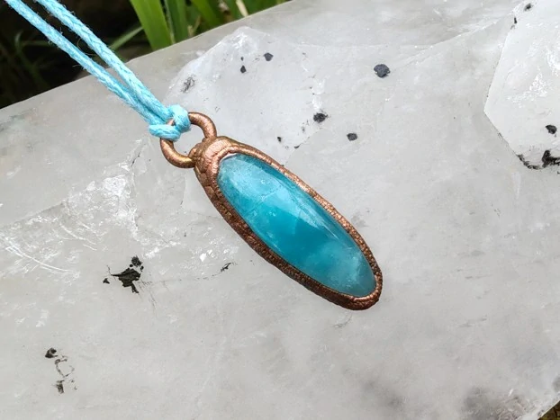 "Nekonečné Nebe" Amulet Hemimorfit galvanoplastika