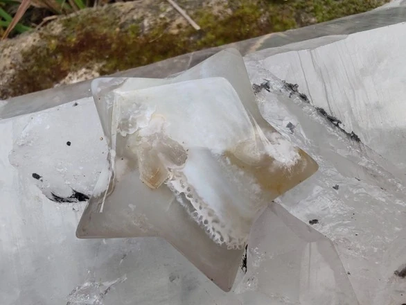 Květinový achát hvězda - Broušený talisman růstu a nových začátků *2