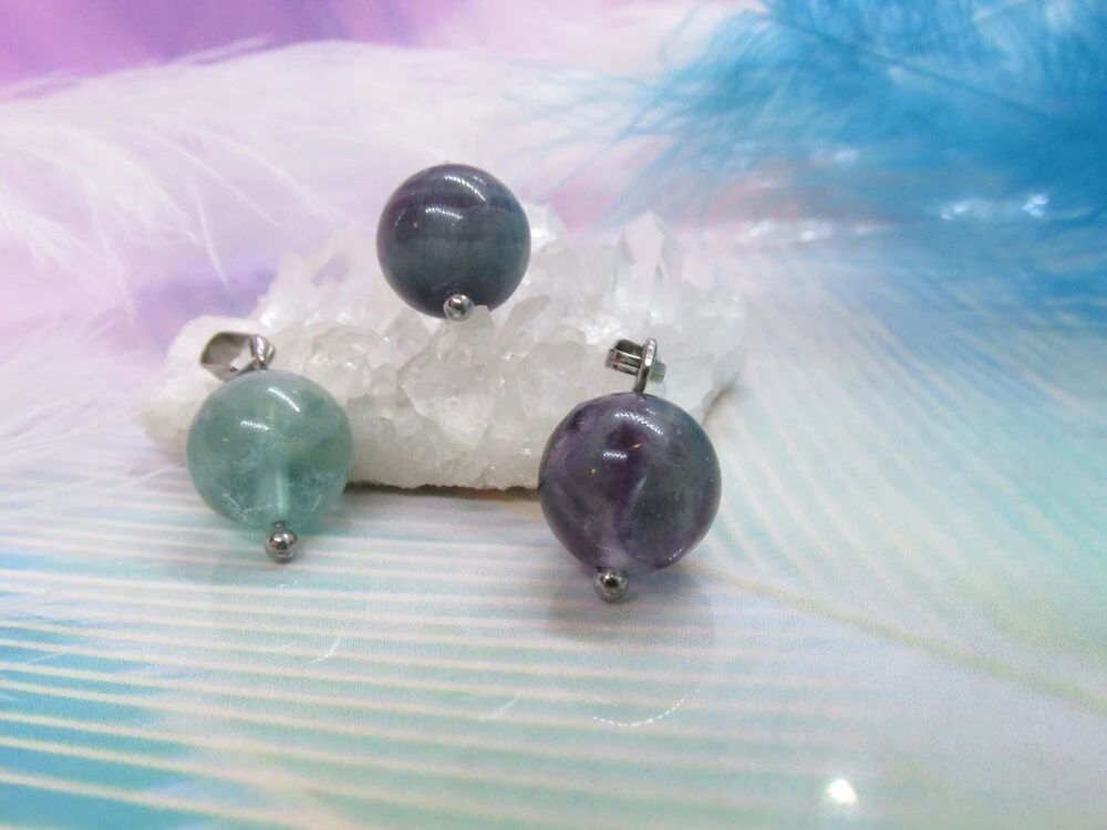 Přívěsek Fluorit duhový, 8mm