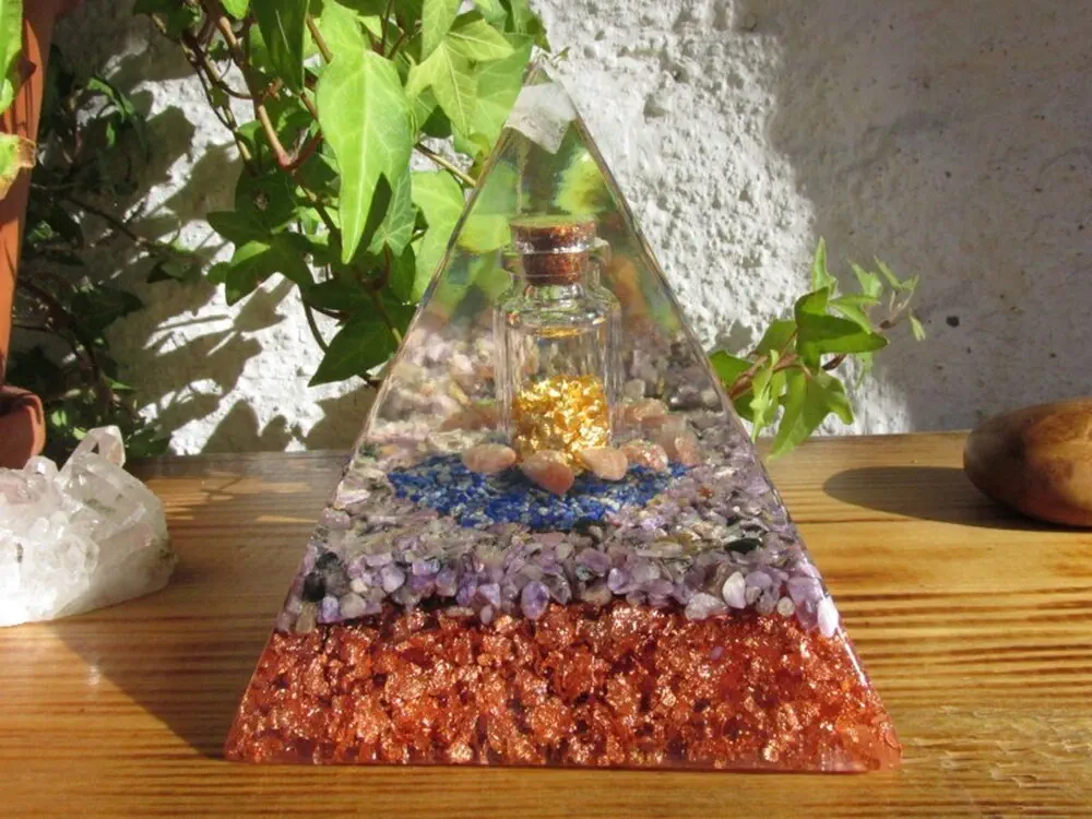 Orgonit "Už nemám strach – Jsem v bezpečí" (10x10cm) dosah cca 10 metrů