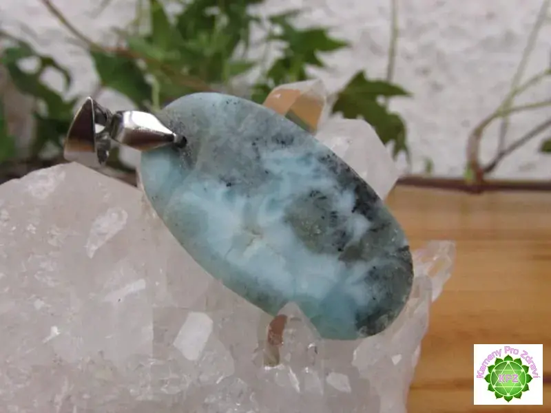 Přívěsek larimar  "Z radosti delfínů"#17