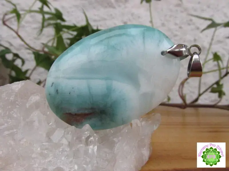 Přívěsek larimar  "Z radosti delfínů"#18