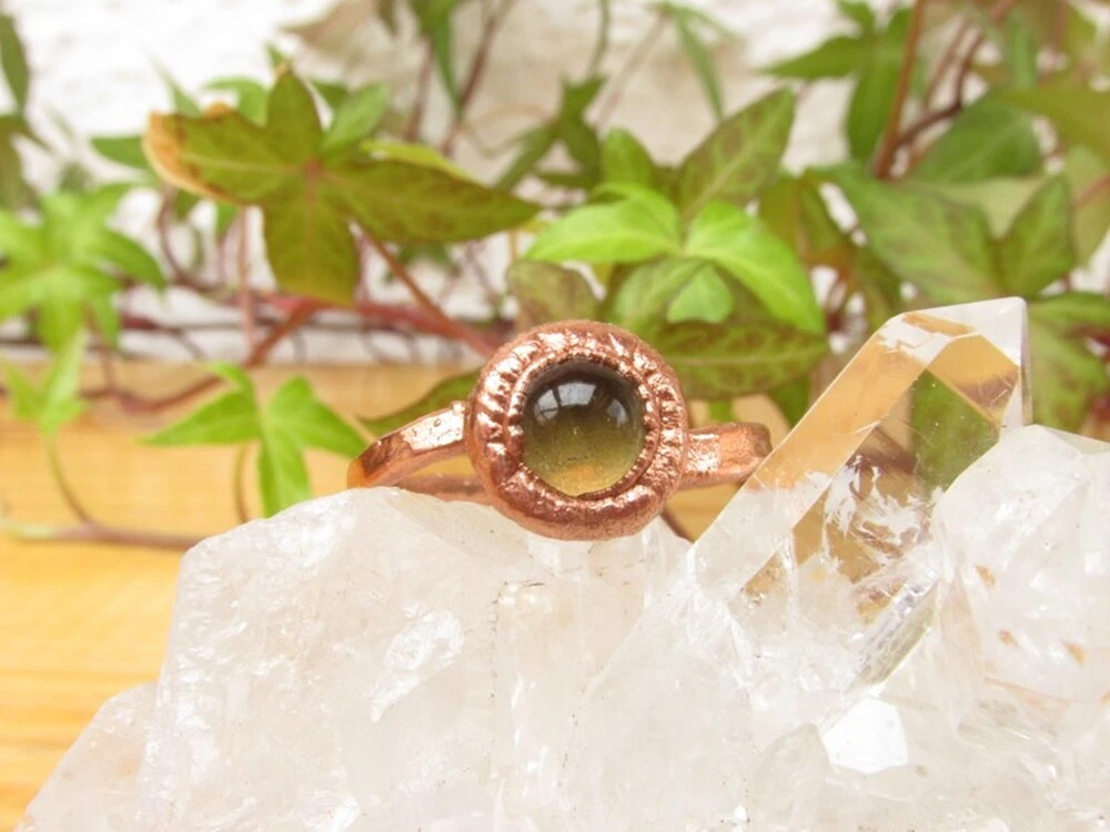 Prsten "Slunce v nás" - citrín, galvanoplastika