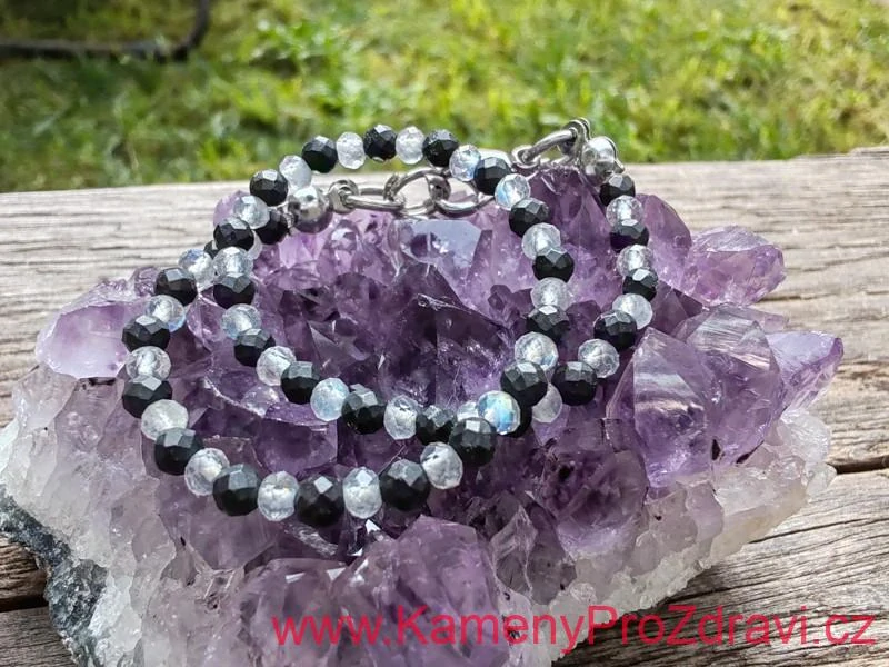 Náramek - Labradorit & Šungit  "Duši ochráním"