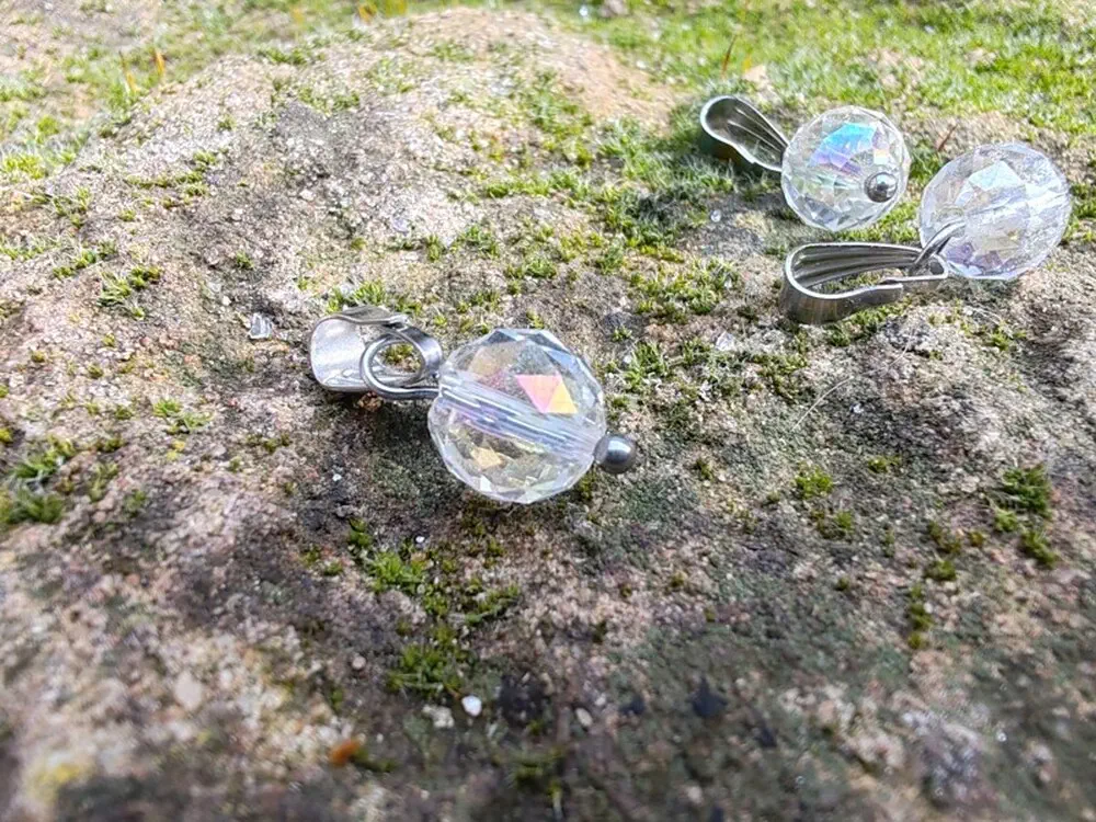 Andělská aura křišťál přívěsek - kulička broušená, 8mm