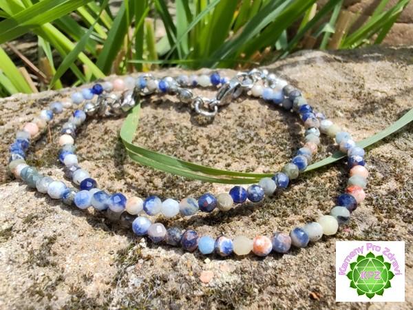 Dárek k nákupu nad 500,- "Maják intuice" - náramek sodalit broušené kuličky, 3,2mm