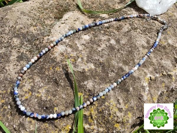 Dárek k nákupu nad 1.800,- "Maják intuice" - náhrdelník sodalit broušené kuličky, 3,2mm