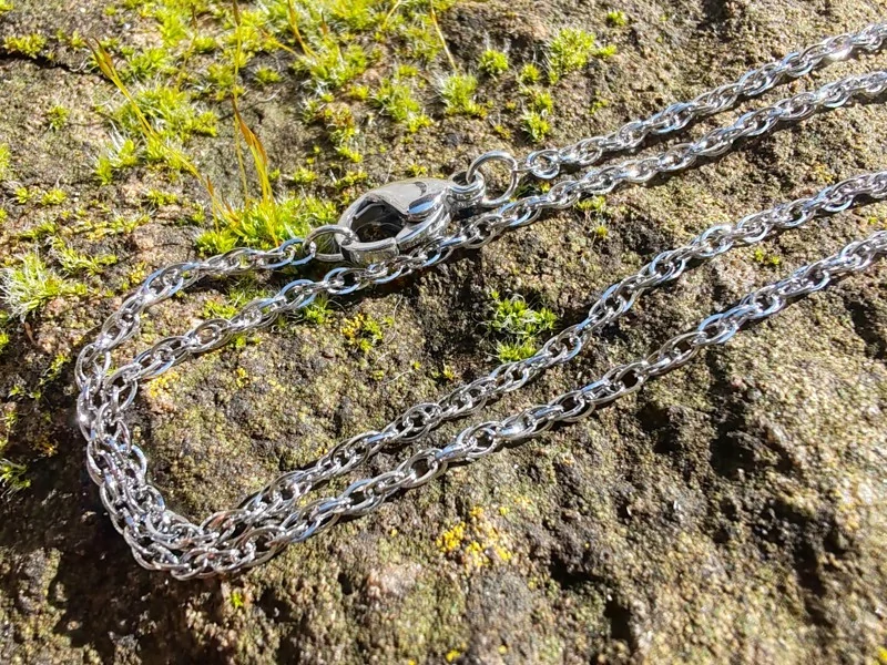 Řetízek nerez ocel - Dvojitá očka, 50cm