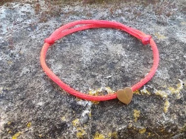 Ochranný Kabbalah náramek Srdce, rose gold ocel