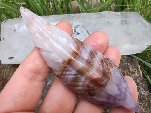 Pírko z ametystového achátu – Andělský talisman harmonie, vhledu a bezpečí *5