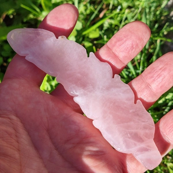 Vyřezávané růženínové pírko - Talisman lásky, něhy a aromaterapie *11
