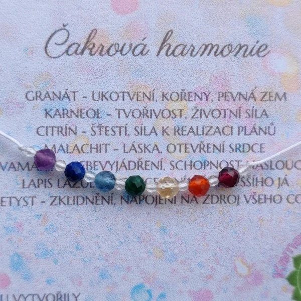 Náramek "Čakrový" - čakrové kameny