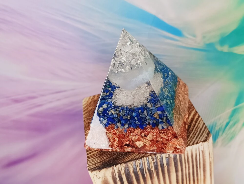 "Klidná mysl - Klidná duše" orgonit pyramida, dosah cca 6-8 metrů