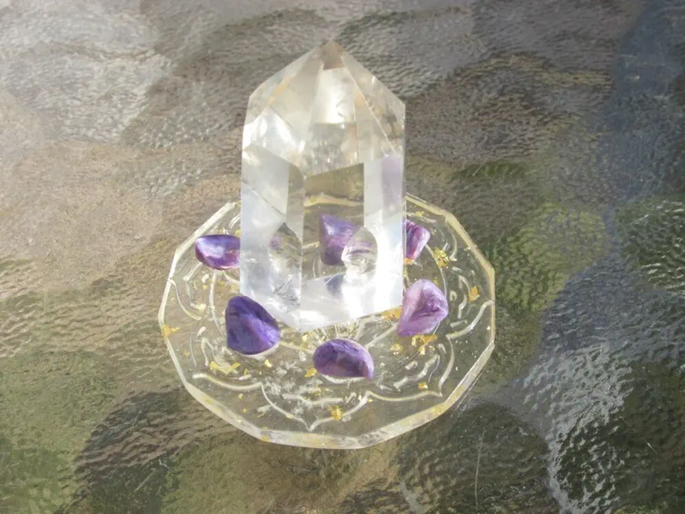 Podložka orgonitová pro krystalovou mřížku mini - Metatron - Merkaba