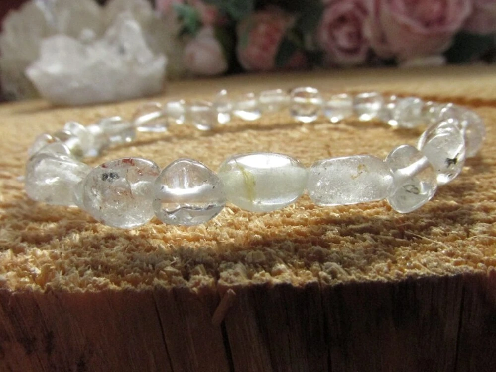 Náramek topaz, tromlíčky "Vnitřní síla a odvaha"