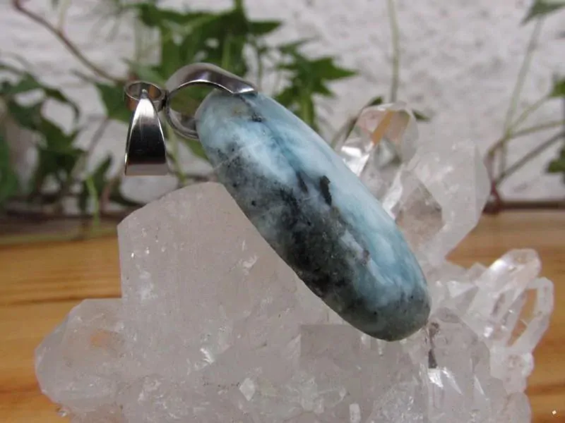 Přívěsek larimar  "Z radosti delfínů"#17