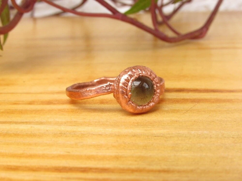 Prsten "Slunce v nás" - citrín, galvanoplastika