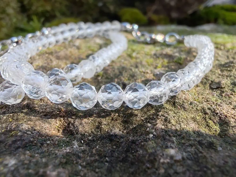 "Zrcadlo duše" náramek Křišťál, broušené kuličky 4mm