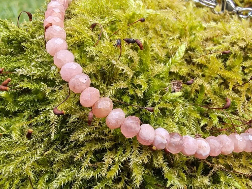 Rodochrozit náramek - broušené rondelky "S Láskou"