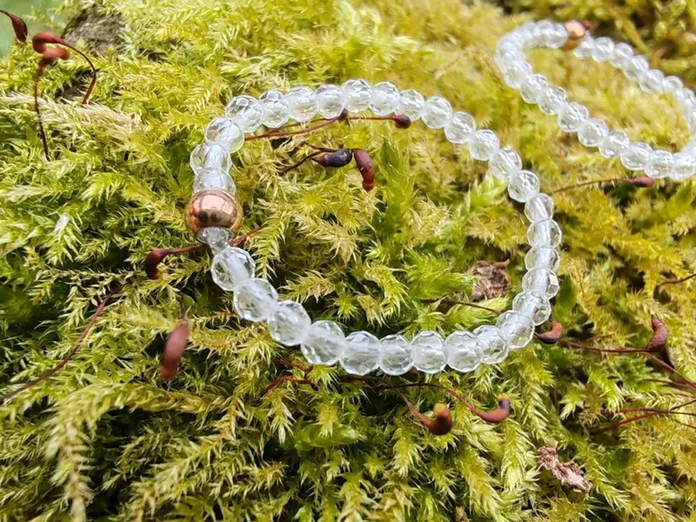 Prsten - Křišťál kuličky 2mm - "Čistota"