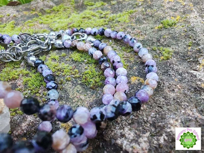 Dárek k nákupu nad 2.500,- "Andělská síla duše" náramek čaroit, broušené kuličky 3,4mm