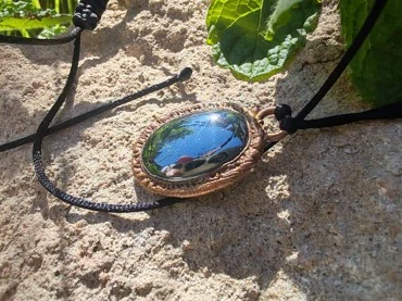 "Kosmický Pramen Křemíku" Amulet Terahertz v surové mědi