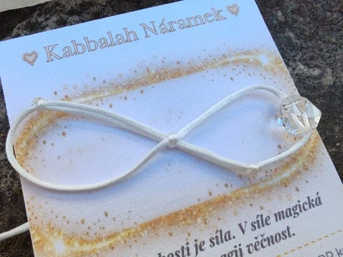 Ochranný bílý Kabbalah náramek Křišťál