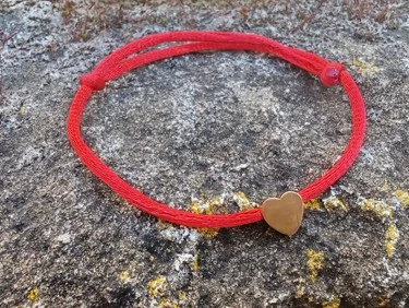 Ochranný Kabbalah náramek Srdce, rose gold ocel