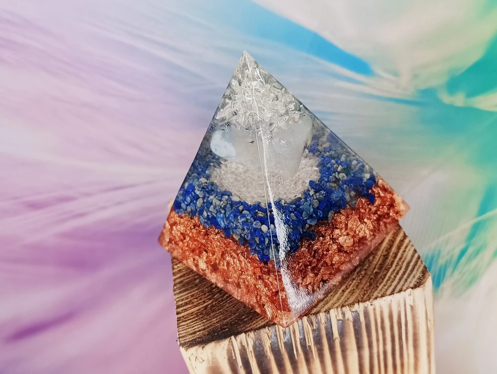 "Klidná mysl - Klidná duše" orgonit pyramida, dosah cca 6-8 metrů