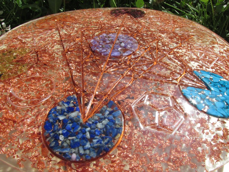 Metatronova krychle & Čakry - ochrana a harmonizace s velkým dosahem, orgonitový obraz